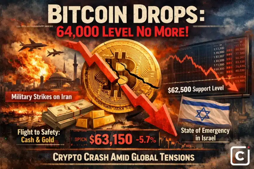 Bitcoin price drops amid Israel and US global tension