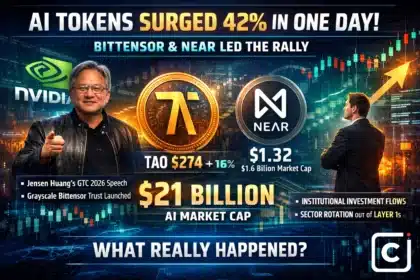 AI Tokens Surged 42% in One Day. Bittensor and NEAR Led It. Here Is What Actually Happened.