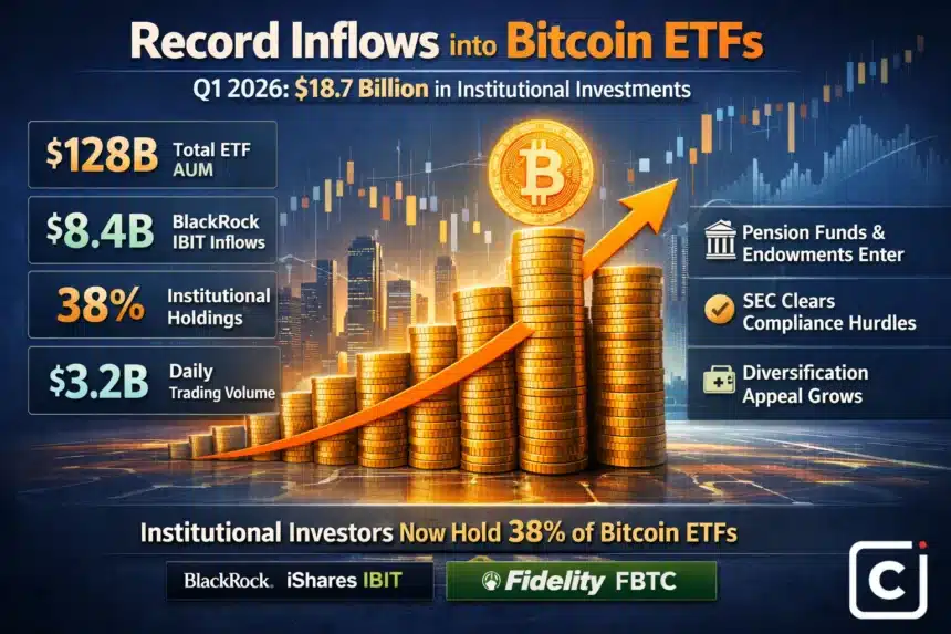 Bitcoin ETFs Just Had Their Best Quarter Ever. Here Is What $18.7 Billion in Institutional Inflows Actually Means.