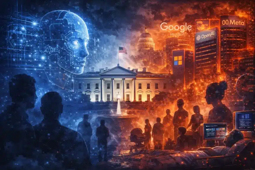 White House AI policy framework released March 2026 favouring federal preemption of state AI laws and light touch regulation