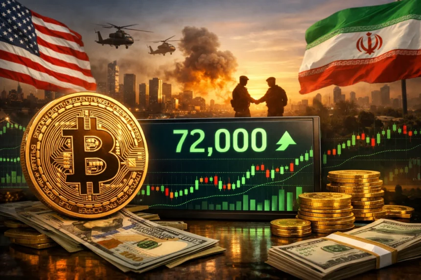 Bitcoin Hits $72,000 as US-Iran Ceasefire Adds $100 Billion to Crypto Markets