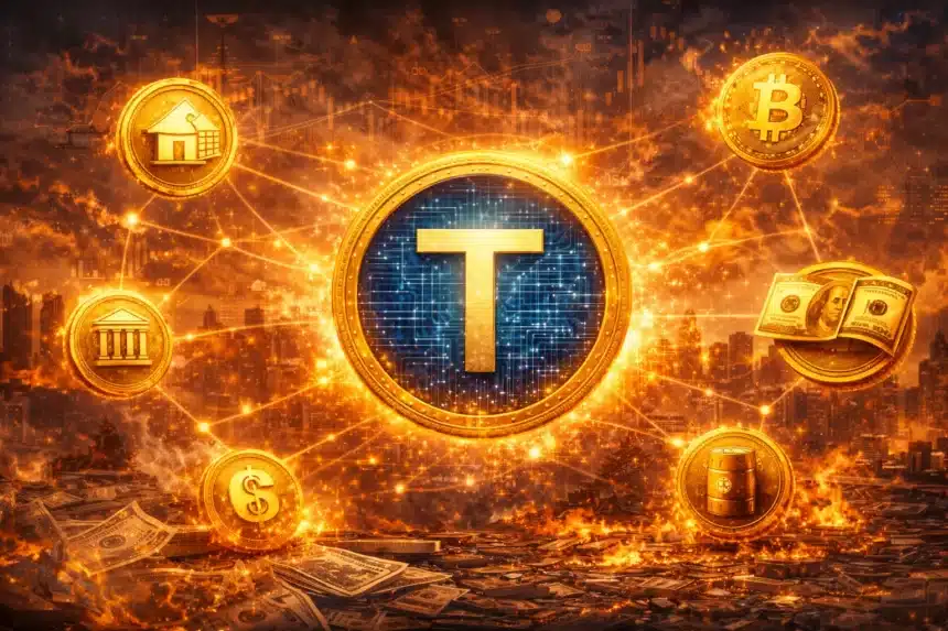 BlackRock tokenization network connecting real-world assets including Bitcoin, real estate, banks and commodities on blockchain