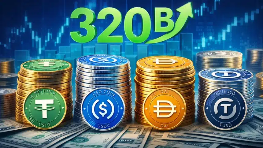 Stablecoin Market Crosses $320 Billion as Tether Dominance Falls and Societe Generale Goes Live on MetaMask