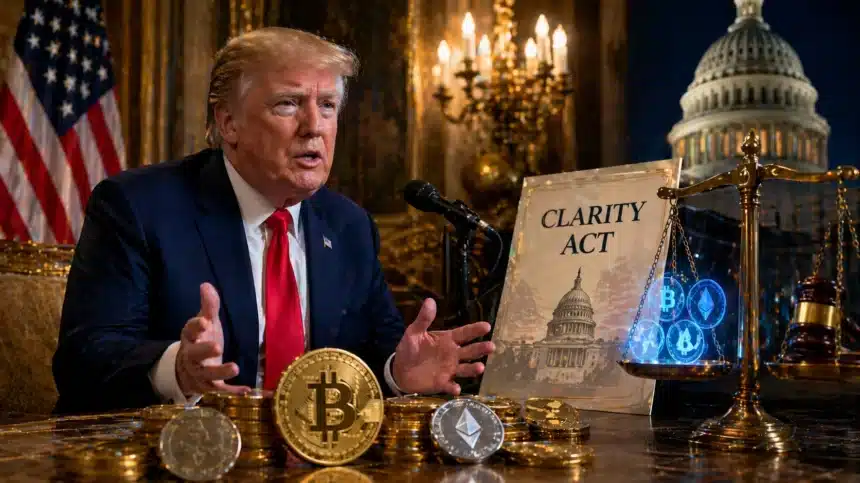 Trump Defended Crypto at Mar-a-Lago. Here Is What That Means for the CLARITY Act. | The Central Bulletin