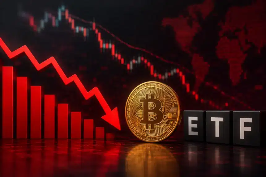 The outflow from bitcoin ETFs may be a sign of investors becoming more cautious in their investment approach.