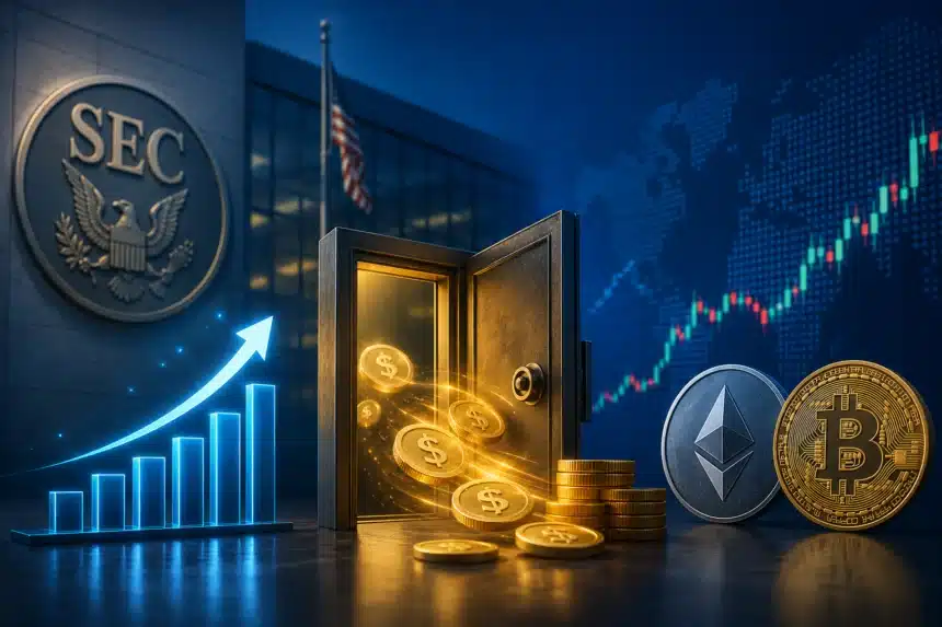 The SEC is proposing a significant rule change to allow newly public companies to raise cash instantly, potentially altering the landscape of the crypto and blockchain industries.