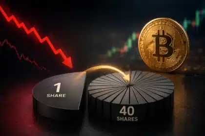Bitcoin firm Nakamoto is planning a 1-for-40 stock split following a 99% price plunge, a move aimed at making its stock more attractive to investors.