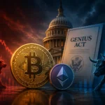 The GENIUS Act has implications beyond stablecoin regulation, potentially repricing Bitcoin's monetary premium and influencing its value proposition in the market.