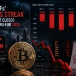 Bitcoin ETFs' 6 day loss streak pushes market closer to net outflows for 2026