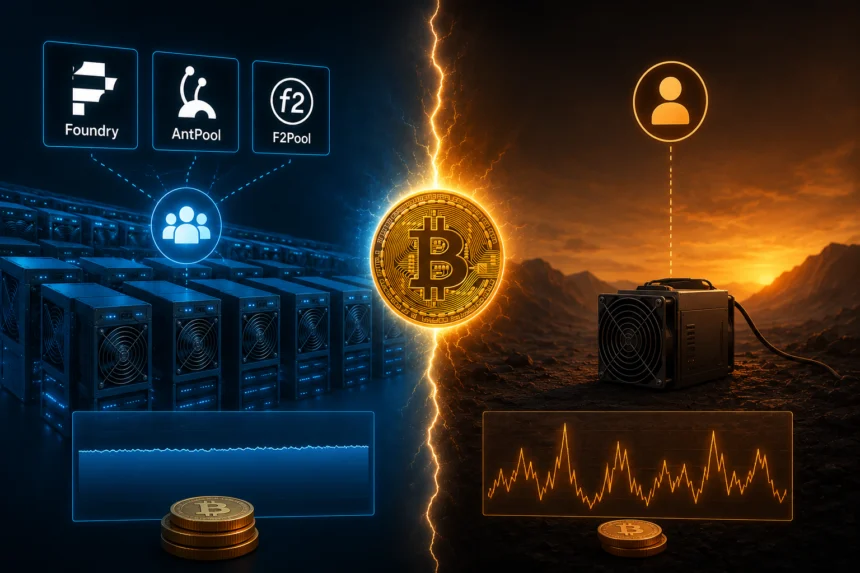 Bitcoin's total mining revenue reached $15 billion in 2023, with mining pools generating significantly more revenue than solo miners due to reduced variance.