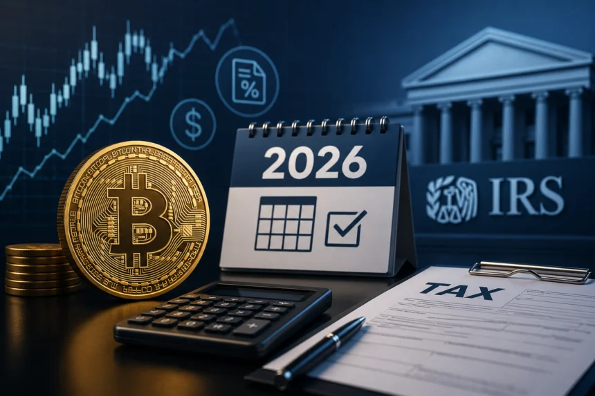 The IRS requires taxpayers to report bitcoin taxes 2026 using Form 1040, with short term capital gains taxed as ordinary income and long term gains taxed at 0%, 15%, or 20%.