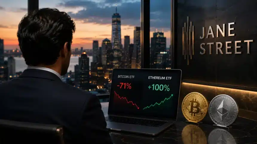 Jane Street Cut Bitcoin ETF Holdings 71% and Nearly Doubled Ethereum Exposure