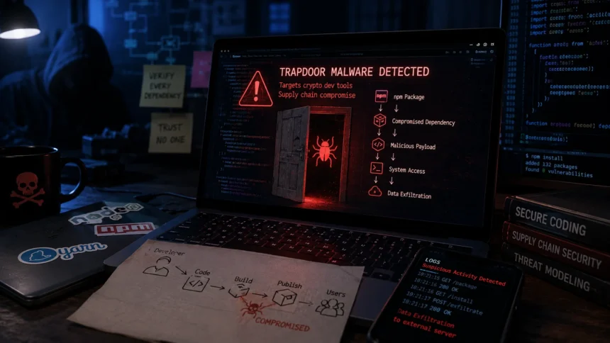 'TrapDoor' malware targets crypto dev tools in supply chain attack