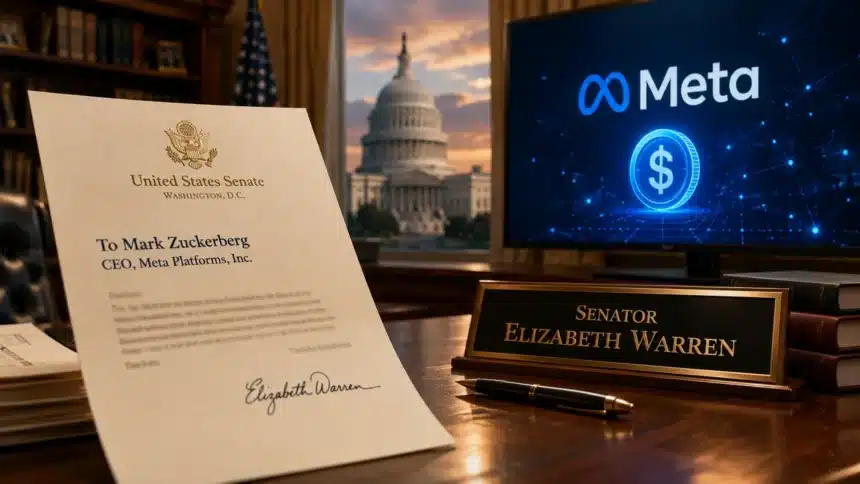 warren meta stablecoin zuckerberg may 2026