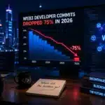web3 developer activity drop ai 2026