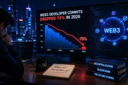 web3 developer activity drop ai 2026