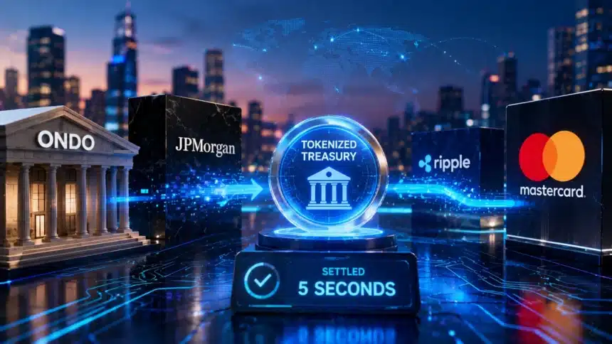 xrp ledger tokenized treasury settlement ondo jpmorgan 2026