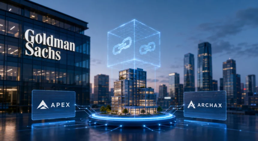 Goldman Sachs is teaming with Apex and Archax for a tokenized real estate fund