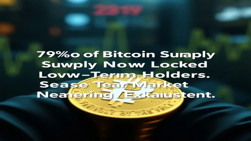 79% of Bitcoin Supply Now Locked by Long-Term Holders. Analyst Sees Bear Market Nearing Exhaustion