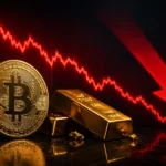 Bitcoin and gold price