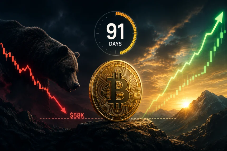 Bitcoin’s Bear Market May End in 91 Days. How Low Will BTC Drop?