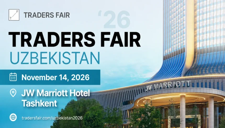 Traders Fair Uzbekistan 2026 event banner for the JW Marriott Hotel Tashkent, November 14, 2026