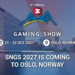 SNGS 2027 banner announcing the 9th annual Scandinavian and Nordic Gaming Show in Oslo, Norway on 21 and 22 October 2027