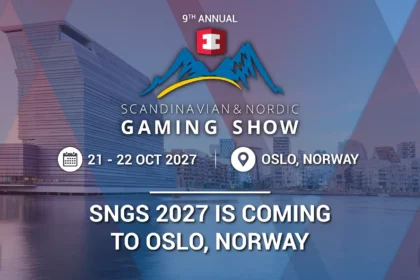 SNGS 2027 banner announcing the 9th annual Scandinavian and Nordic Gaming Show in Oslo, Norway on 21 and 22 October 2027