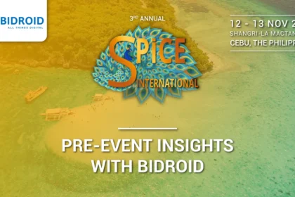 SPiCE International 2026 banner with Bidroid pre event insights for the Shangri-La Mactan Cebu iGaming event on 12 and 13 November